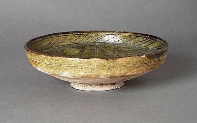 Dish Afghanistan Dish, 8th-10th century Ceramic; Vessel, Earthenware, glazed, Height: 1 15/16 in. (5 cm); Diameter: 6 3/8 in. (16.19 cm) Gift of Andrew Hale and Kate Fitz Gibbon (AC1992.213.7) Art of the Middle East: Islamic Department.