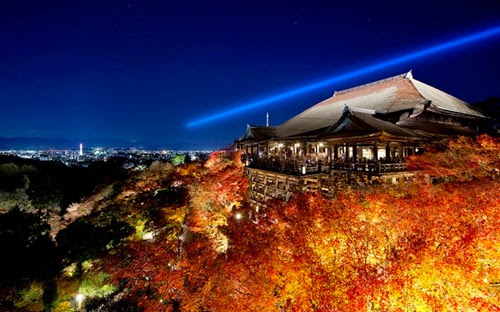 Um dos mais famosos e belos templos da cidade de Kyoto, o Kiyomizudera