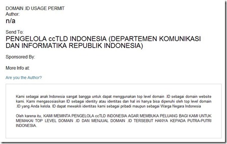 petisi online TLD ID