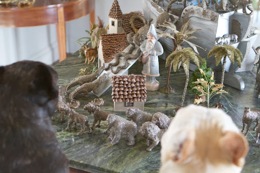 I remember this Noah's ark from last year.  Look at all the glittered animals walking two-by-two.