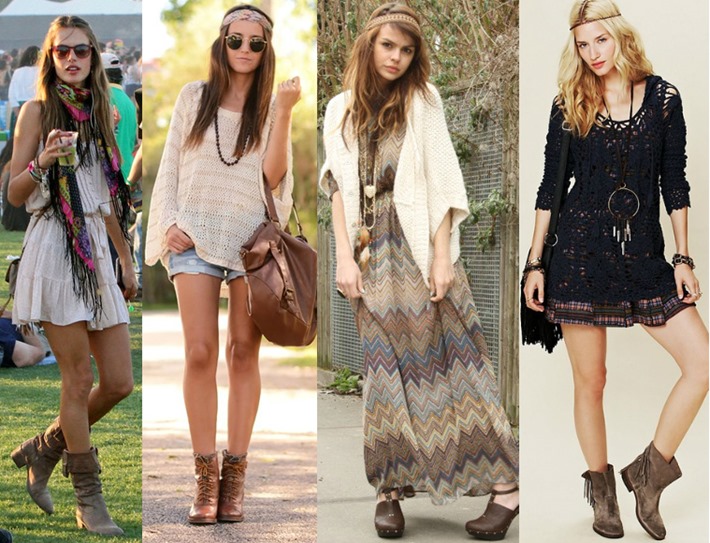 hippie chic looks moda feminina