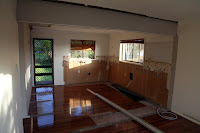 Kitchen and dining after the wall was removed