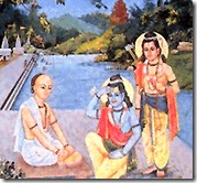 Tulsidas meeting Rama and Lakshmana