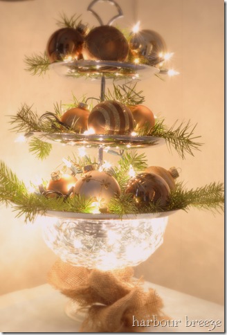 silver platter Christmas tree