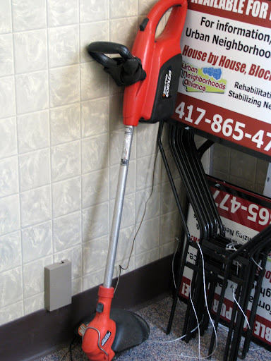 They also offer two electric weed whackers to help keep yards looking sharp. (Photo credit: Jeremy Shreckhise)