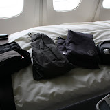 Amenity kit, slippers, pajamas and a Bose headset