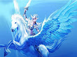 Elf Warrior On Winged Horse