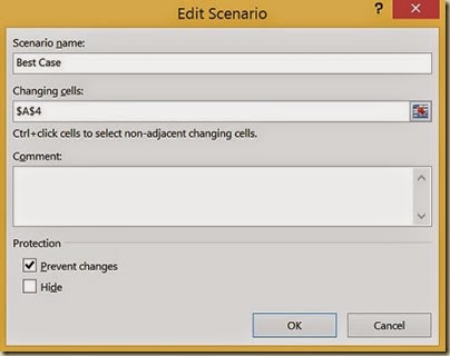 Scenario Analysis in Excel - 1st Scenario