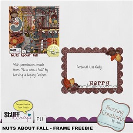 Leaving a Legacy Designs - Nuts about Fall - Thanksgiving Frame Freebie