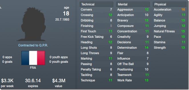 Lucas Digne in Football Manager 2012