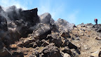 Am Gipfel des Mt. Ngauruhoe (2287 m); Tongariro Northern Circuit, Tag 1.
