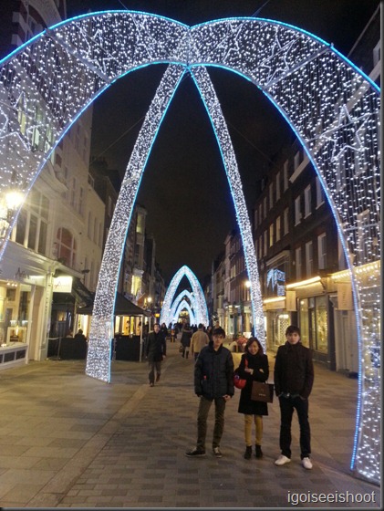 Christmas lightings along Oxford Street London