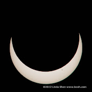 Partial solar eclipse viewed from Mt. Hamilton east of San Jose, California.