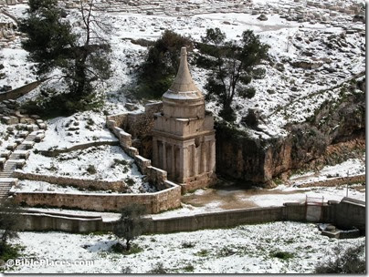 Pillar of Absalom with snow, tb022603216