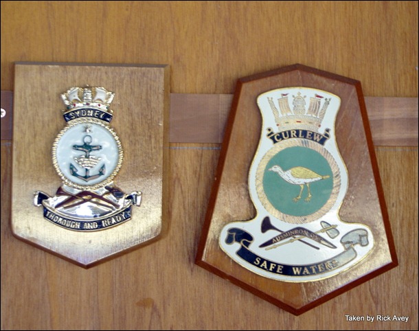 RAN Ship Memorial Plaques - displayed at Standown Park, Goomboorian, QLD