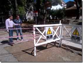 Trabajos de bacheo en San Bernardo 