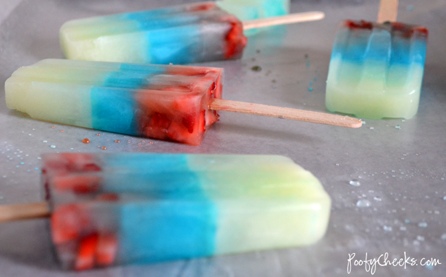 Red White and Blue Patriotic Ice Pop Recipe