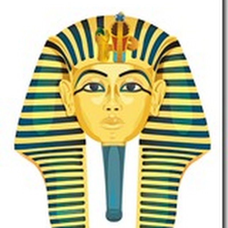 Máscara de Tutankamón para colorear y manualidades