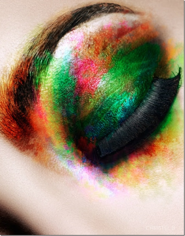 Гламурный макияж глаз Фотограф Christel Bangsgaard,гламурные фото,гламурный макияж,яркий макияж глаз,зелёные тени