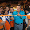 Jimmy Jairala cortó la cinta con la que dejó inaugurada la nueva central política en el balneario guayasense