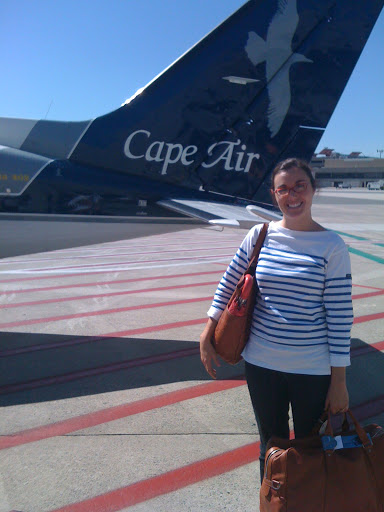 Finally, Lauren's turn to pose with the plane.