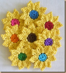 crochet yellow flowers