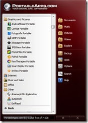 The DARKROOM USB Portable Apps Menu