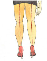 Seam Down Her Tights