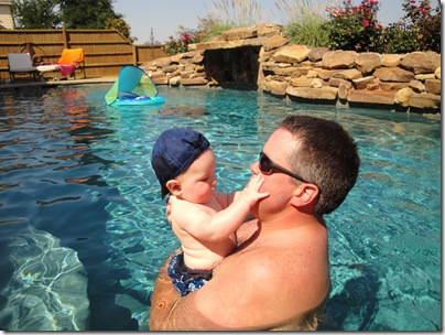 9.  Knox and Daddy in the pool
