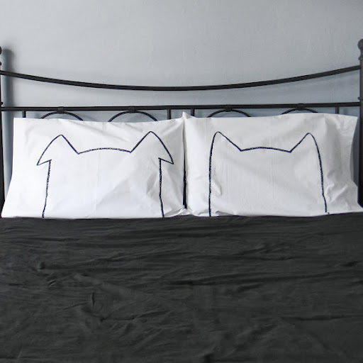 No need to choose an allegiance to cats OR dogs...you can be a lover of both. This pillowcase pair makes an ideal gift for a critter loving couple! Xenotees.Etsy.com No need to choose an allegiance to cats OR dogs...you can be a lover of both. This pillowcase pair makes an ideal gift for a critter loving couple! Xenotees.Etsy.com