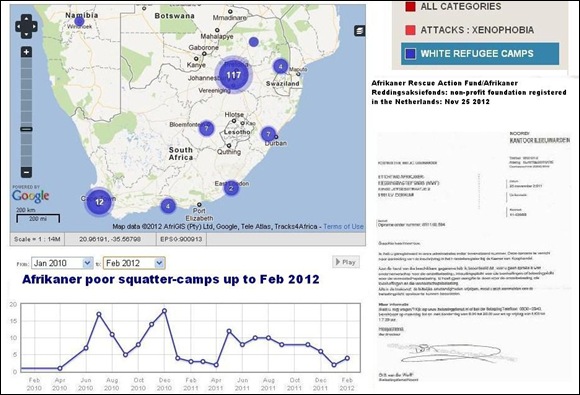 Afrikaner Squatter camps Feb 2012 MAP on Farmitracker com