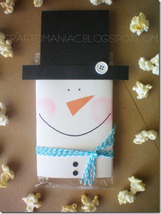 popcorn snowman
