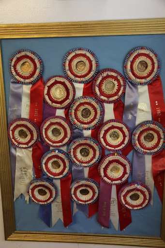 So many impressive looking ribbons!  They must really know what they are doing here.