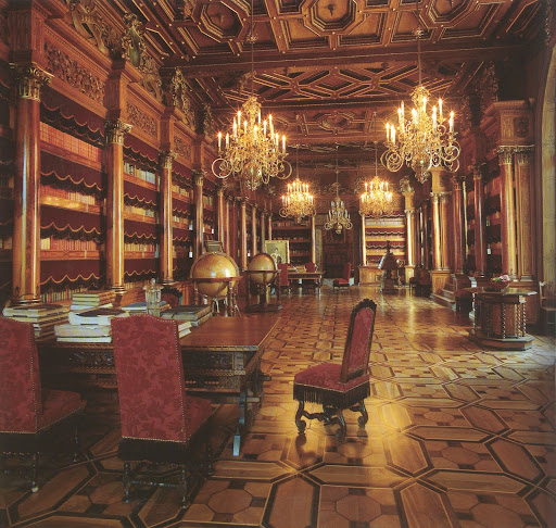 The Chateau's magnificent library.