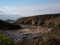 Fishing boats at low tide