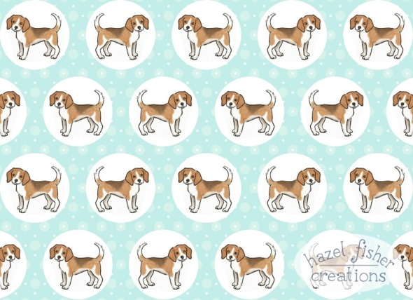 2015 March 23 Spoonflower beagles fabric surface pattern design contest hazelfishercreations