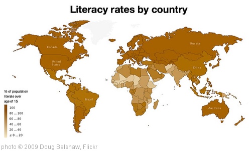 'Literacy rates by country' photo (c) 2009, Doug Belshaw - license: http://creativecommons.org/licenses/by-sa/2.0/