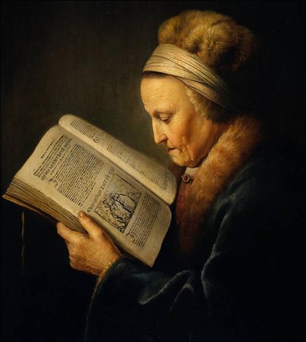 Rembrandt, Vieille femme lisant Rembrandt, Vieille femme lisant