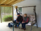 large covered deck and seating at camp office with free wi-fi access to check email, surf the web, or conduct business (if you must while on vacation!)