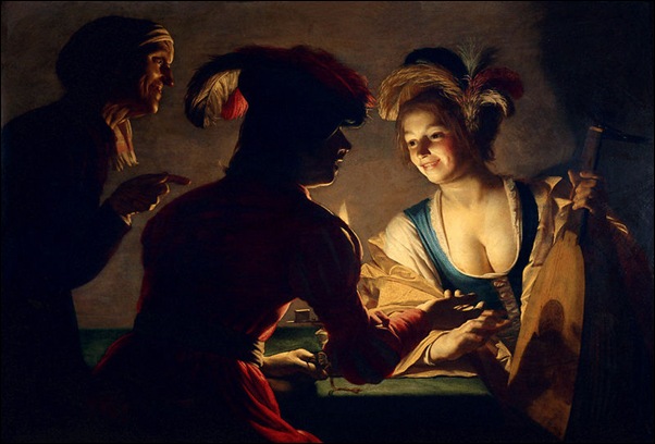 Gerrit Van Honthorst, L’entremetteur 1625 Gerrit Van Honthorst, L’entremetteur 1625