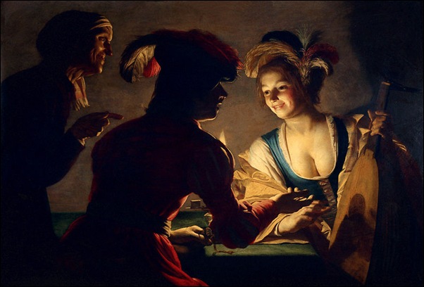 Gerrit Van Honthorst, L’entremetteur 1625