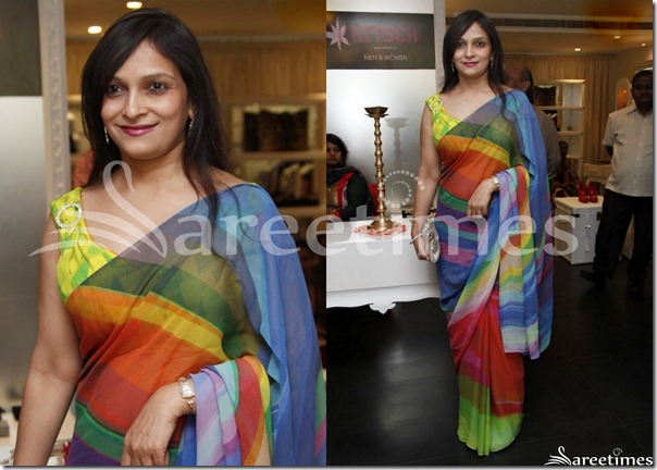Multicolor_Georgette_Saree