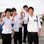 japanese school kids in hiroshima in Hiroshima, Japan 