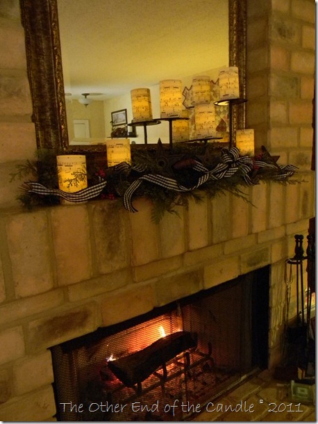 Christmas Mantle with Music Candles