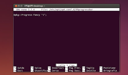 Ubuntu - attivazione Progress-Fancy