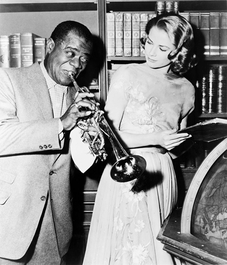 Louis Armstrong and Grace Kelly