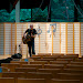 Checking the sound with empty seats...