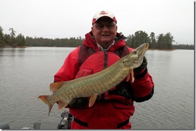 Dave with musky caught across from Lund's cabin.