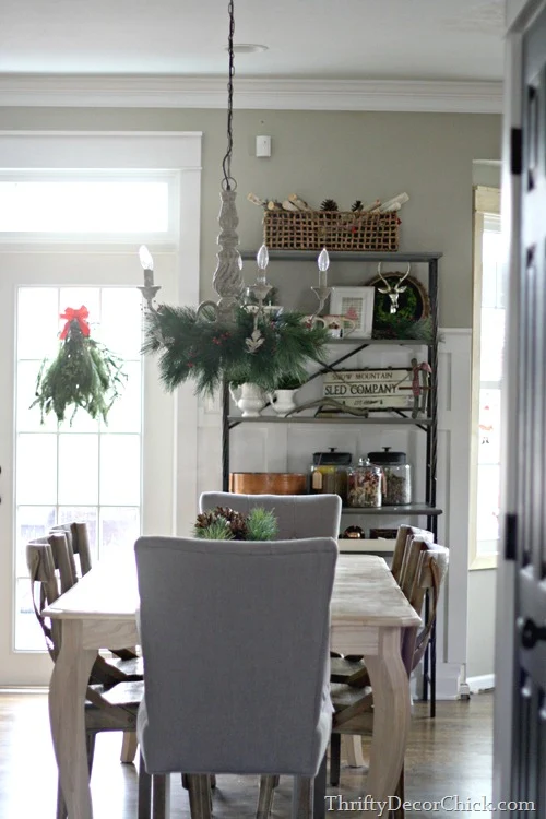 Christmas kitchen shelves