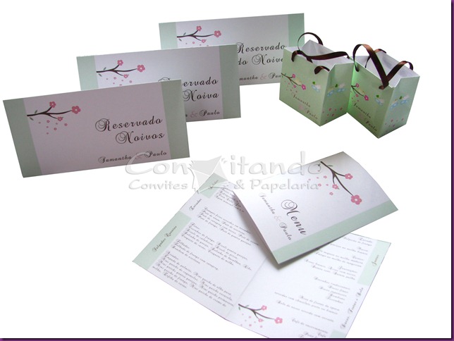 Papelaria Personalizada, Reservados, Reservas para mesas, Sacolinhas para Bem Casados, Bem Casados, Menus, Card&aacute;pios